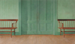 Town Hall, 2003, 72 x 126 cm, acrylic on panel